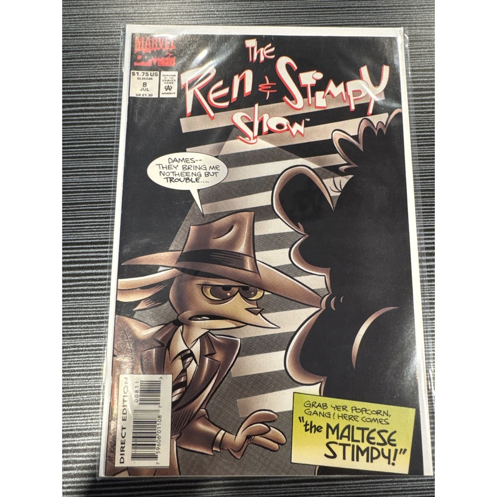 The Ren & Stimpy Show # 8 NM Nickelodeon Cartoon Marvel Comic Book 16 J355